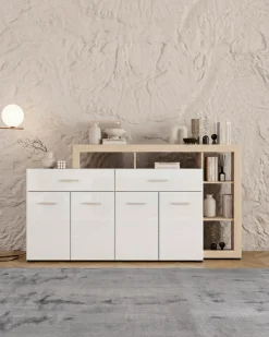 Aparador CARLOW com 4 portas e 2 gavetas