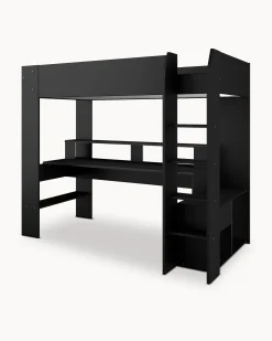 Cama alta gamer ONLINE com LED e secretária