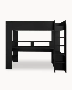 Cama alta gamer ONLINE com LED e secretária