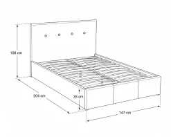 Cama de casal BETTY II