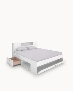 Cama de casal COLOMBO com gavetas