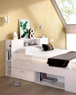 Cama de casal COLOMBO com gavetas