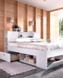 Cama de casal COLOMBO com gavetas
