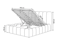 Cama de casal elevatória ANITTA