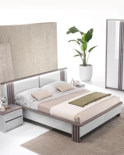 Cama de casal PESARO com LED