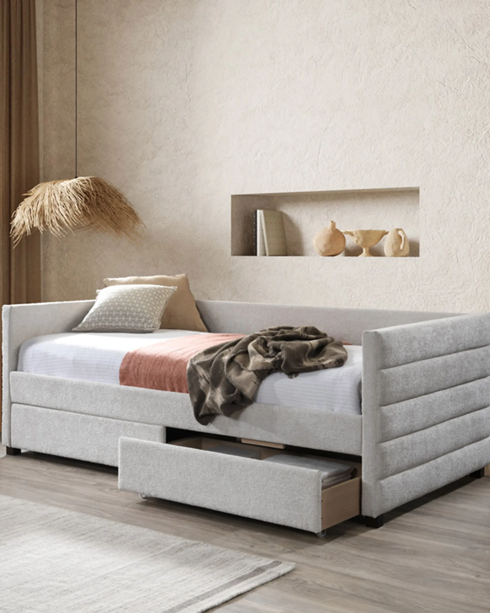 Cama de solteiro LENA com gavetas