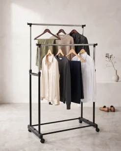 Charriot duplo extensível (100-170cm) com rodas