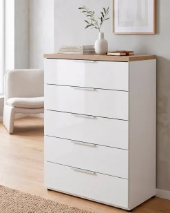 Cómoda alta ARKADIA com 5 gavetas
