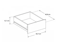 Mesa de cabeceira NEW MATRIX SHINY com 2 gavetas