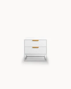 Mesa de cabeceira PASSY com 2 gavetas