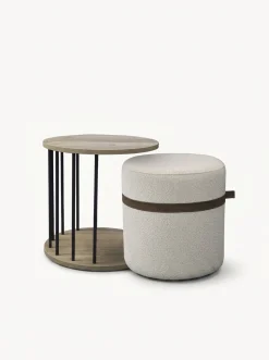 Mesa de centro VENETO com puff integrado