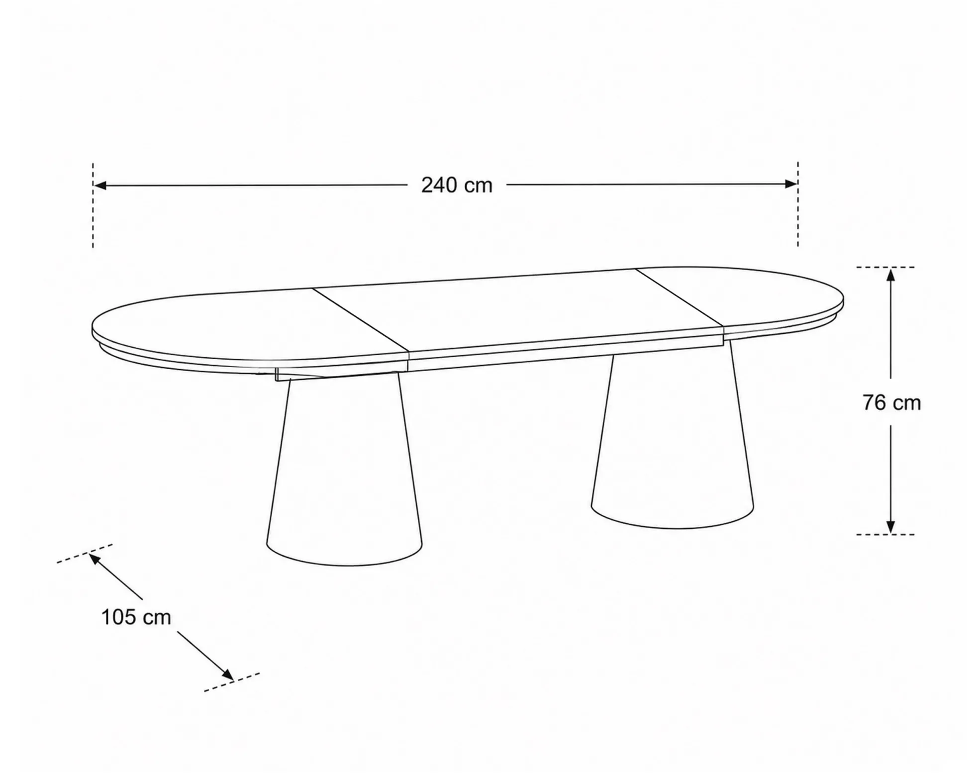 Mesa extensível MARYA (180-240cm)