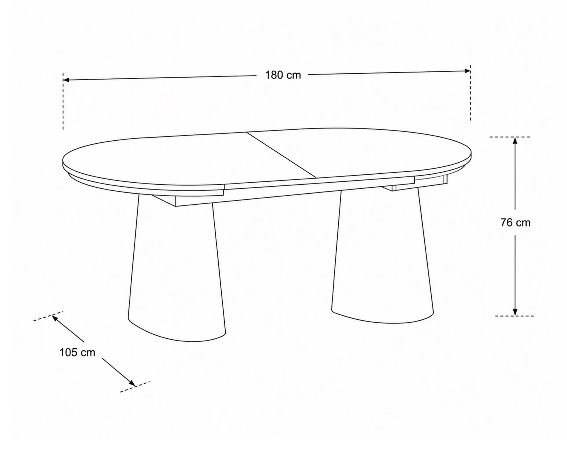Mesa extensível MARYA (180-240cm)