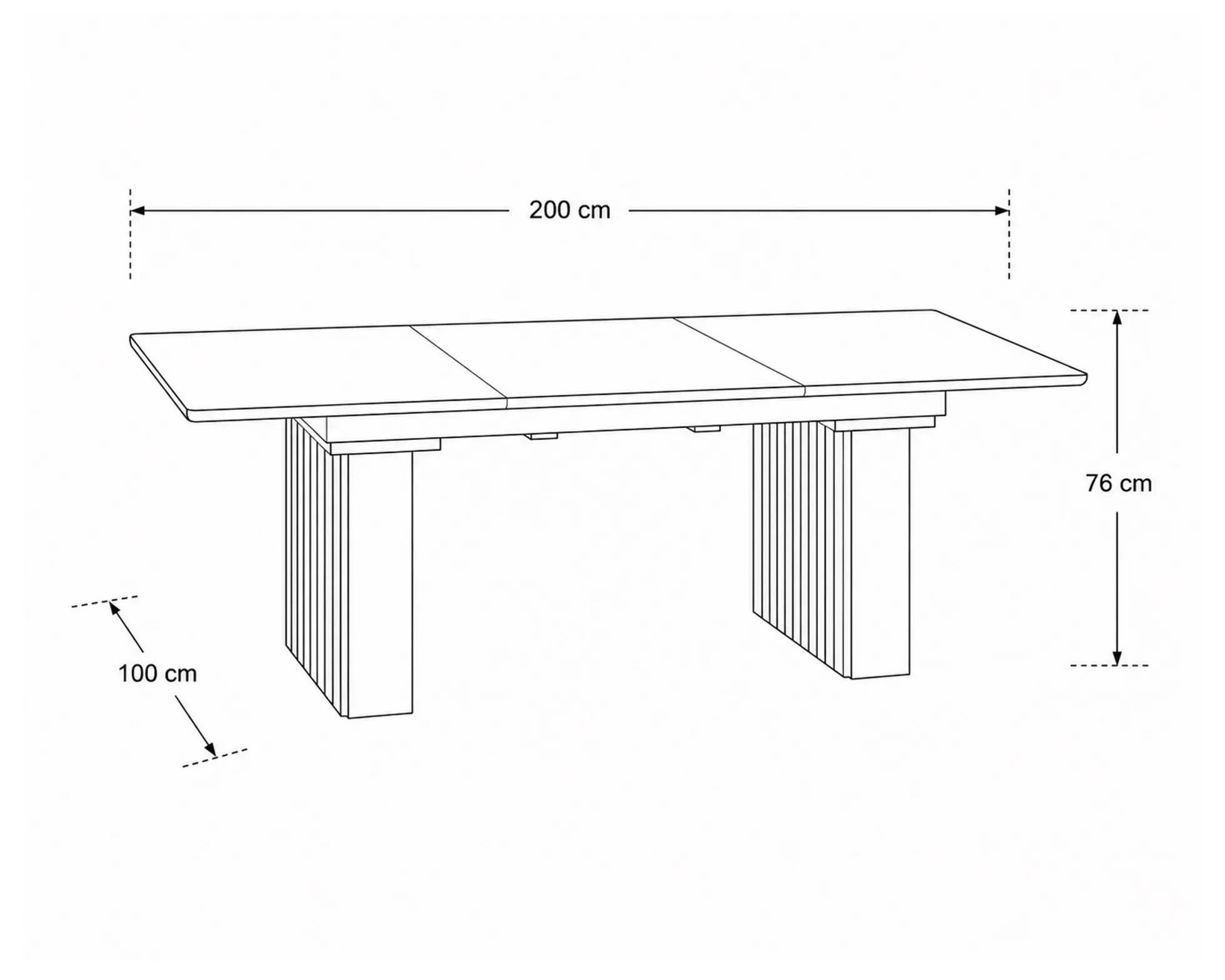 Mesa extensível SQUARE FLEX (160-200cm)