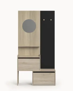 Móvel de entrada ELMO com 2 portas e largura ajustável