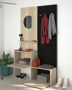 Móvel de entrada ELMO com 2 portas e largura ajustável