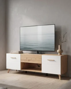 Móvel TV BRETAGNA com 2 portas e 1 gaveta