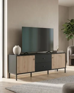 Móvel TV CORREZE com 2 portas e 2 gavetas
