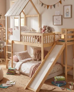 Pack cama alta dupla TOBO + Colchões HOMYSLEEP KID ROLLER