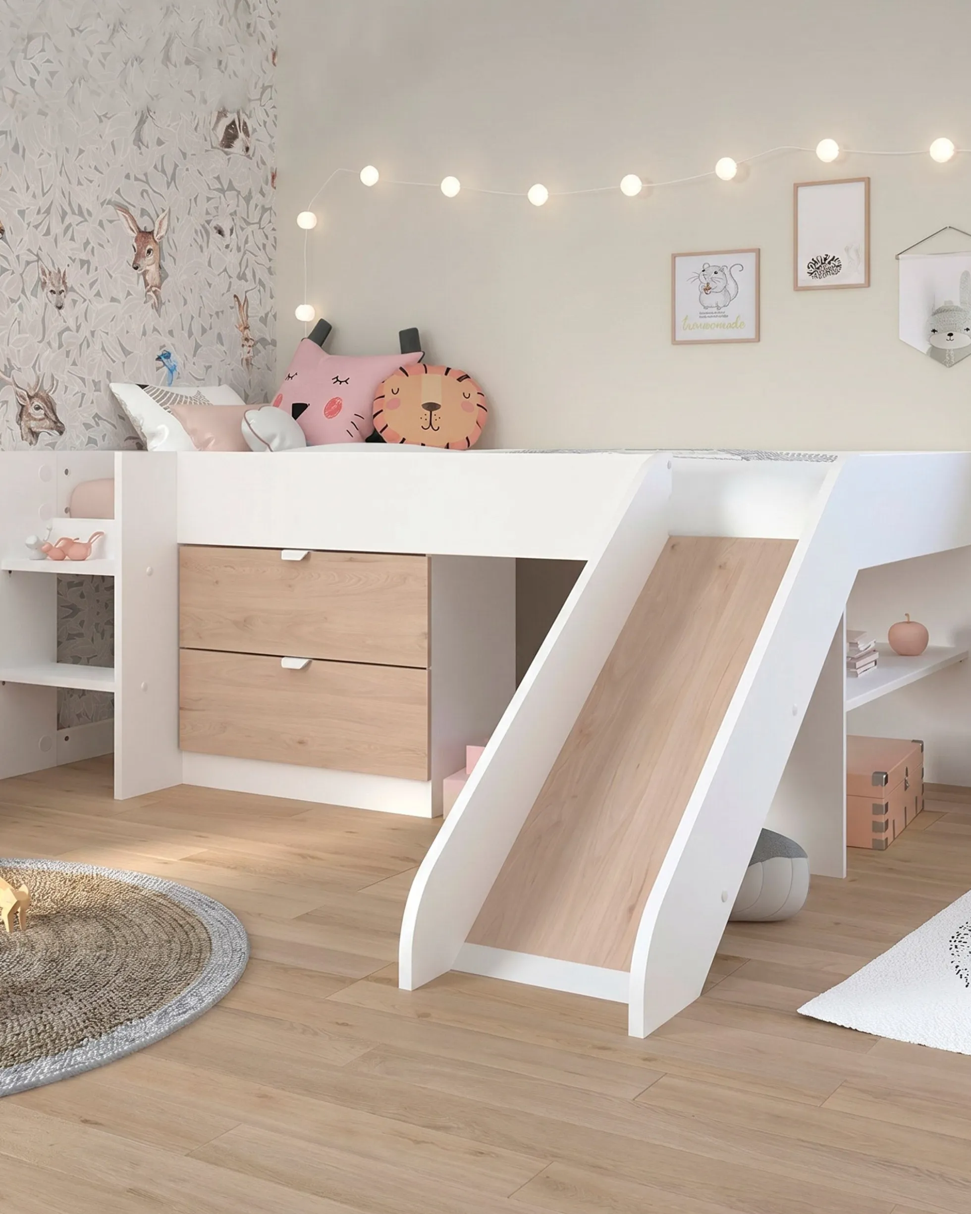 Pack cama alta ESCORREGA + Colchão KID ROLLER