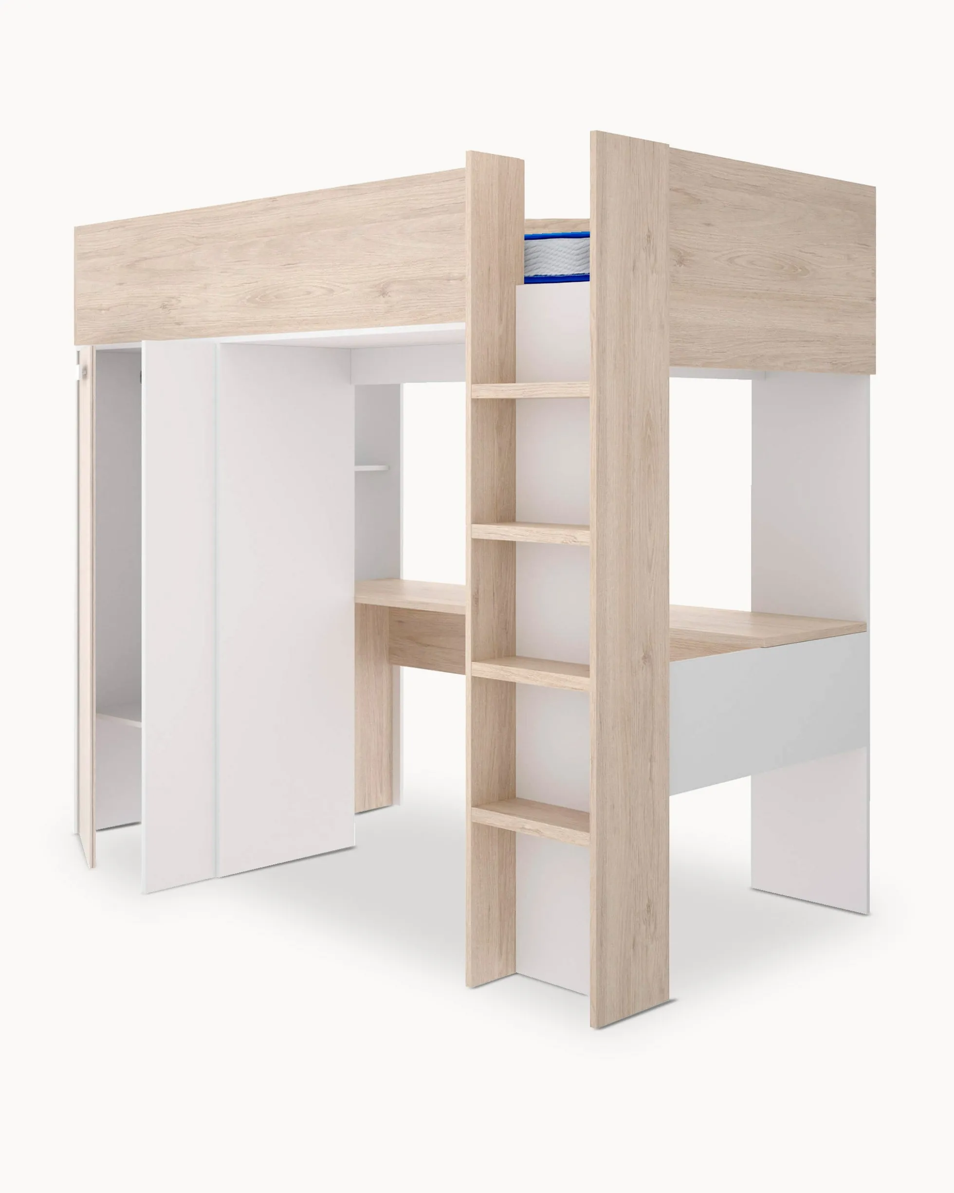 Pack cama alta GASPAR + colchão SPRING ROLLER
