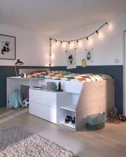 Pack cama alta MILKY + colchão SPRING ROLLER