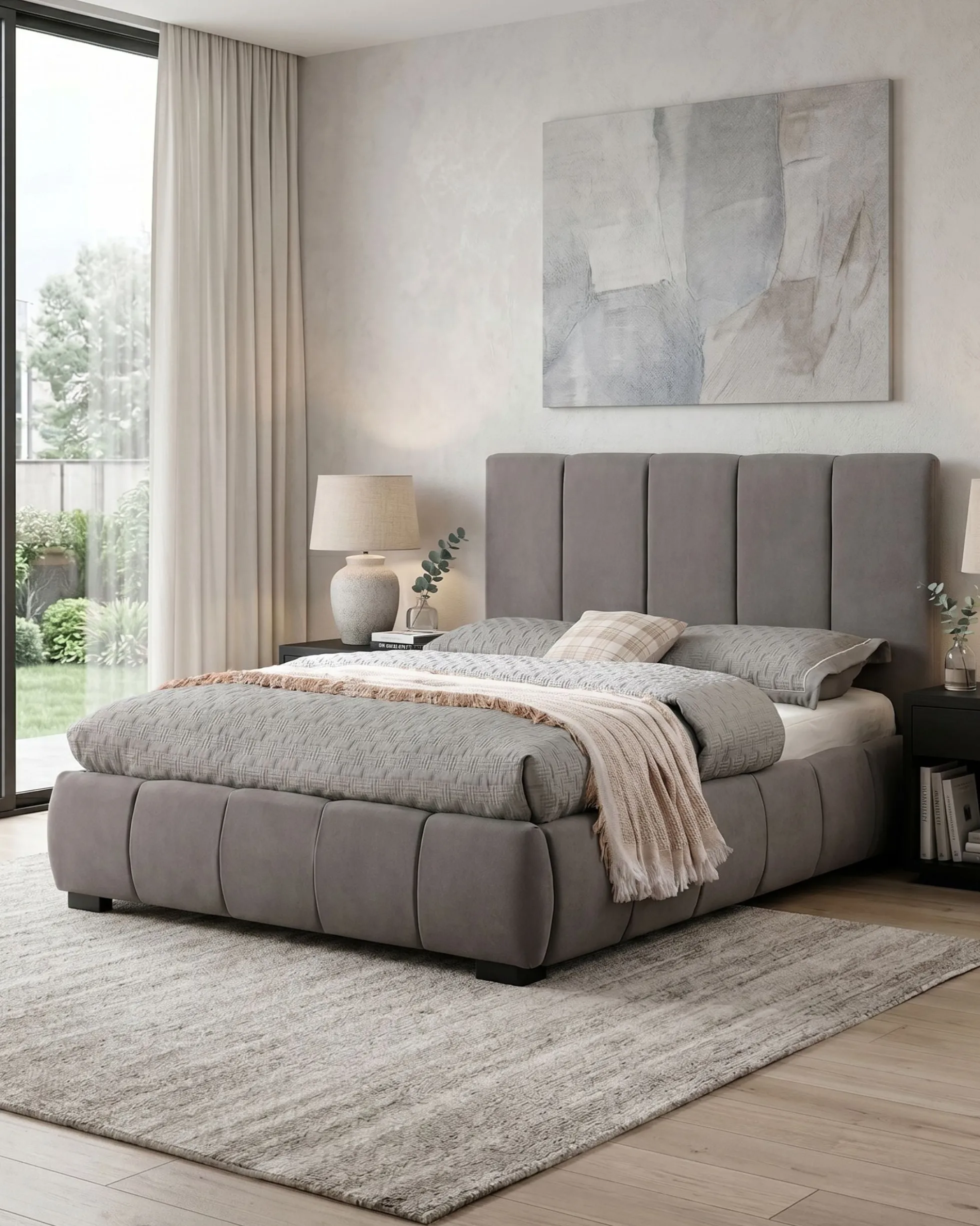 Pack cama de casal ALBERTO II + colchão SPRING ROLLER