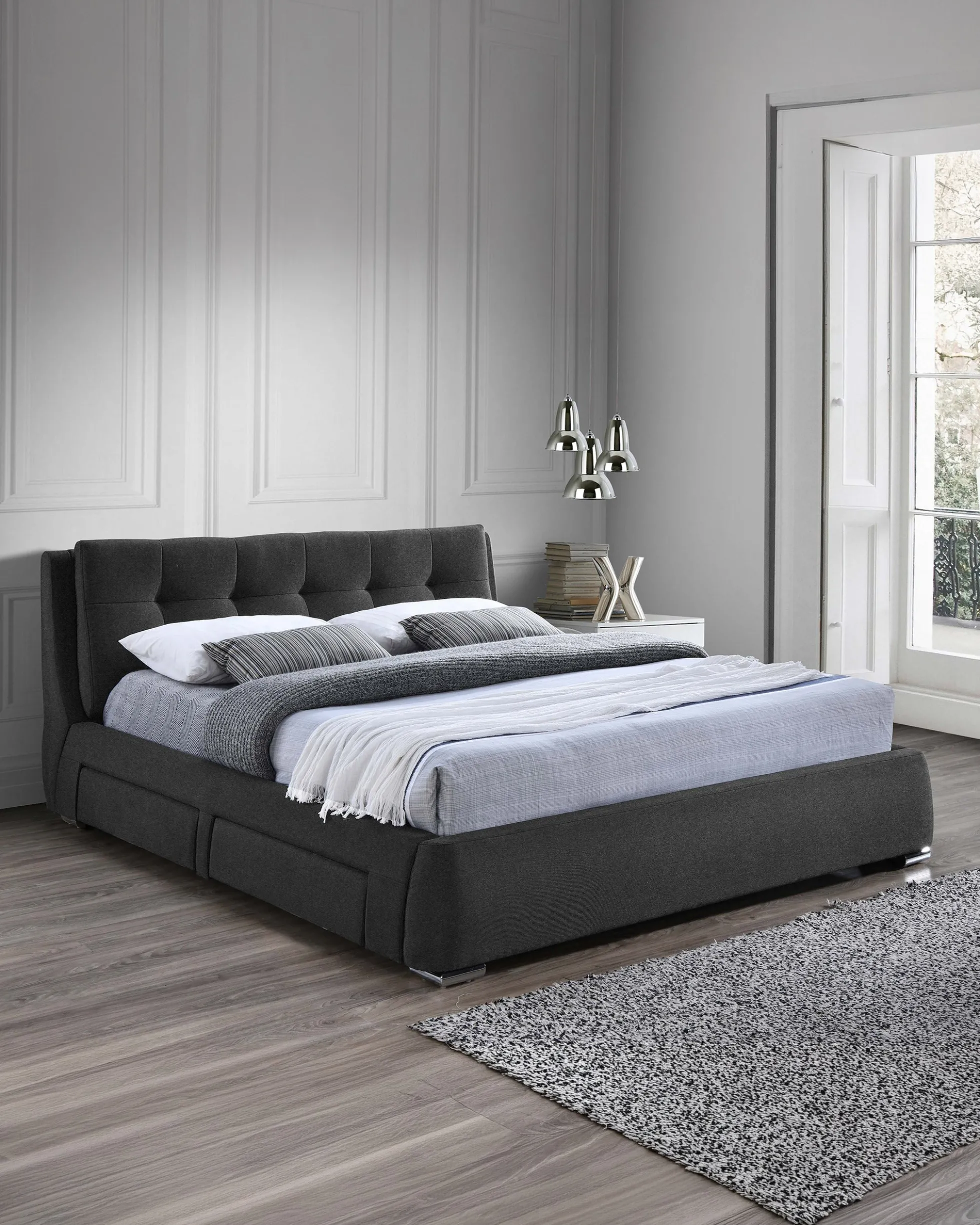 Pack cama de casal ANTONIO + Colchão HOMYSLEEP PALACIO COOLER