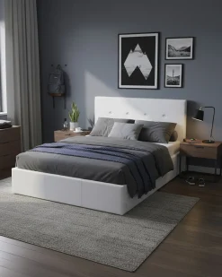 Pack cama de casal BETTY II + Colchão HOMYSLEEP PALACIO COOLER
