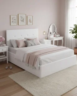 Pack cama de casal BETTY II + Colchão HOMYSLEEP PALACIO COOLER