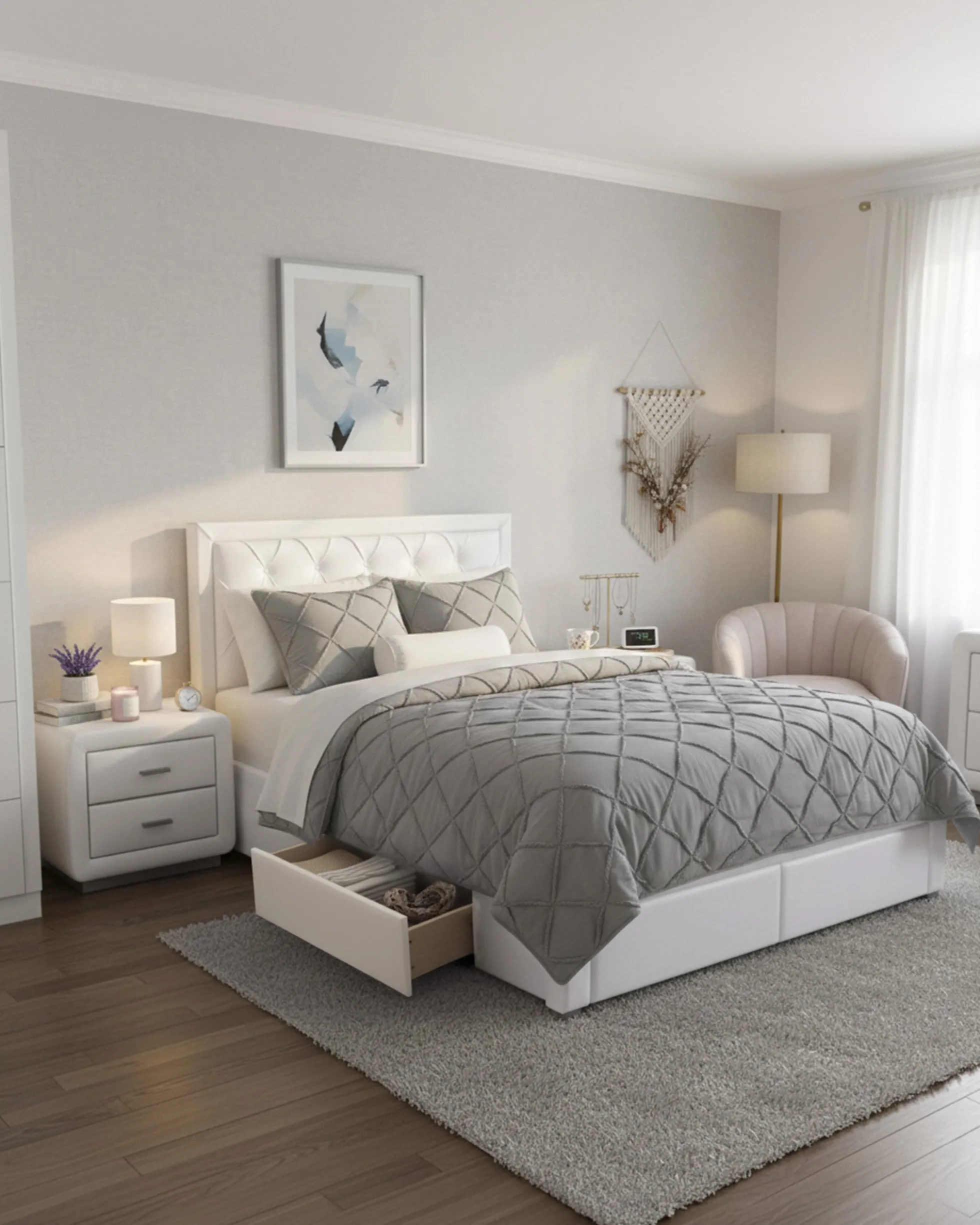 Pack cama de casal BIA + Colchão HOMYSLEEP PALACIO COOLER