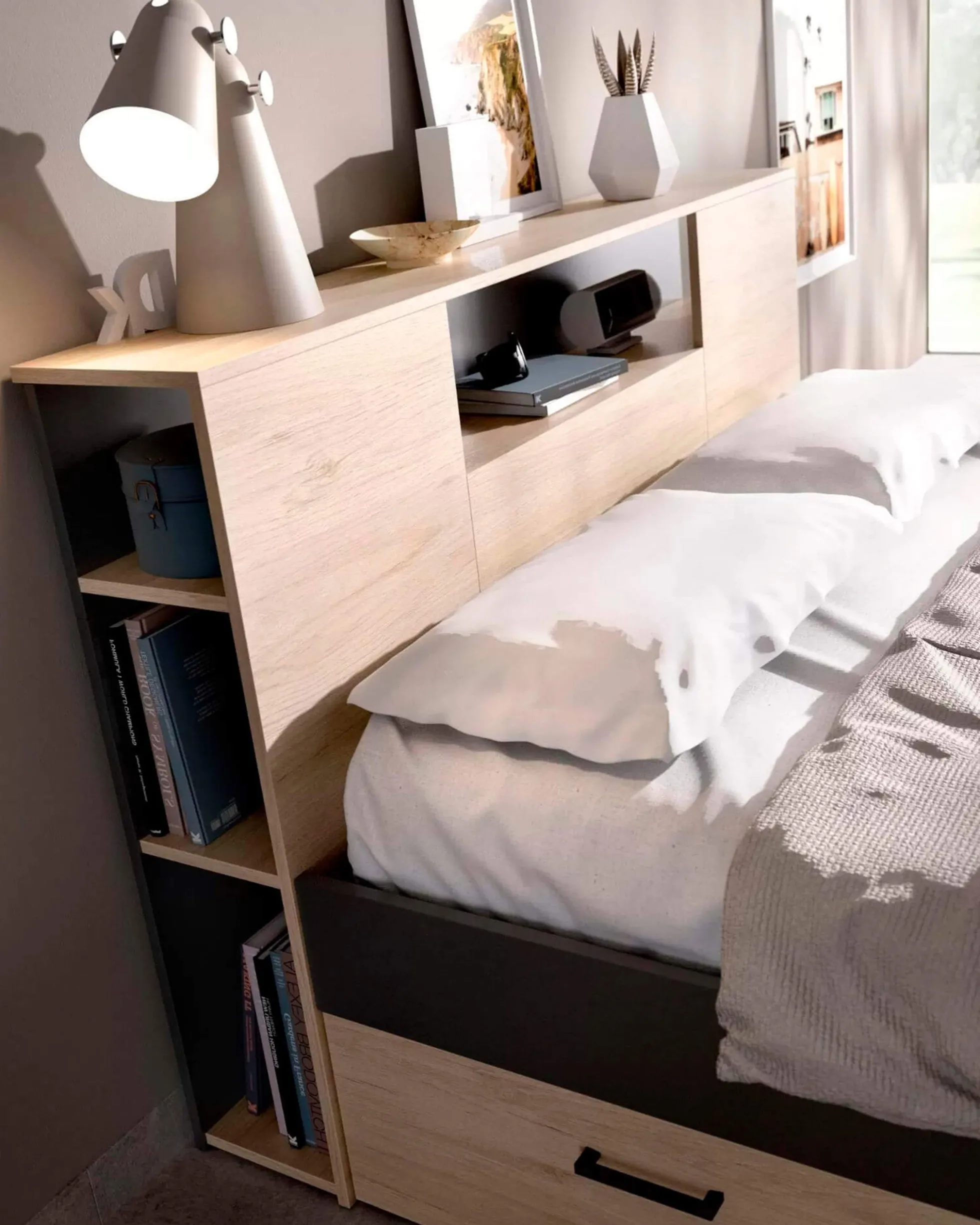 Pack cama de casal COLOMBO + colchão SPRING ROLLER