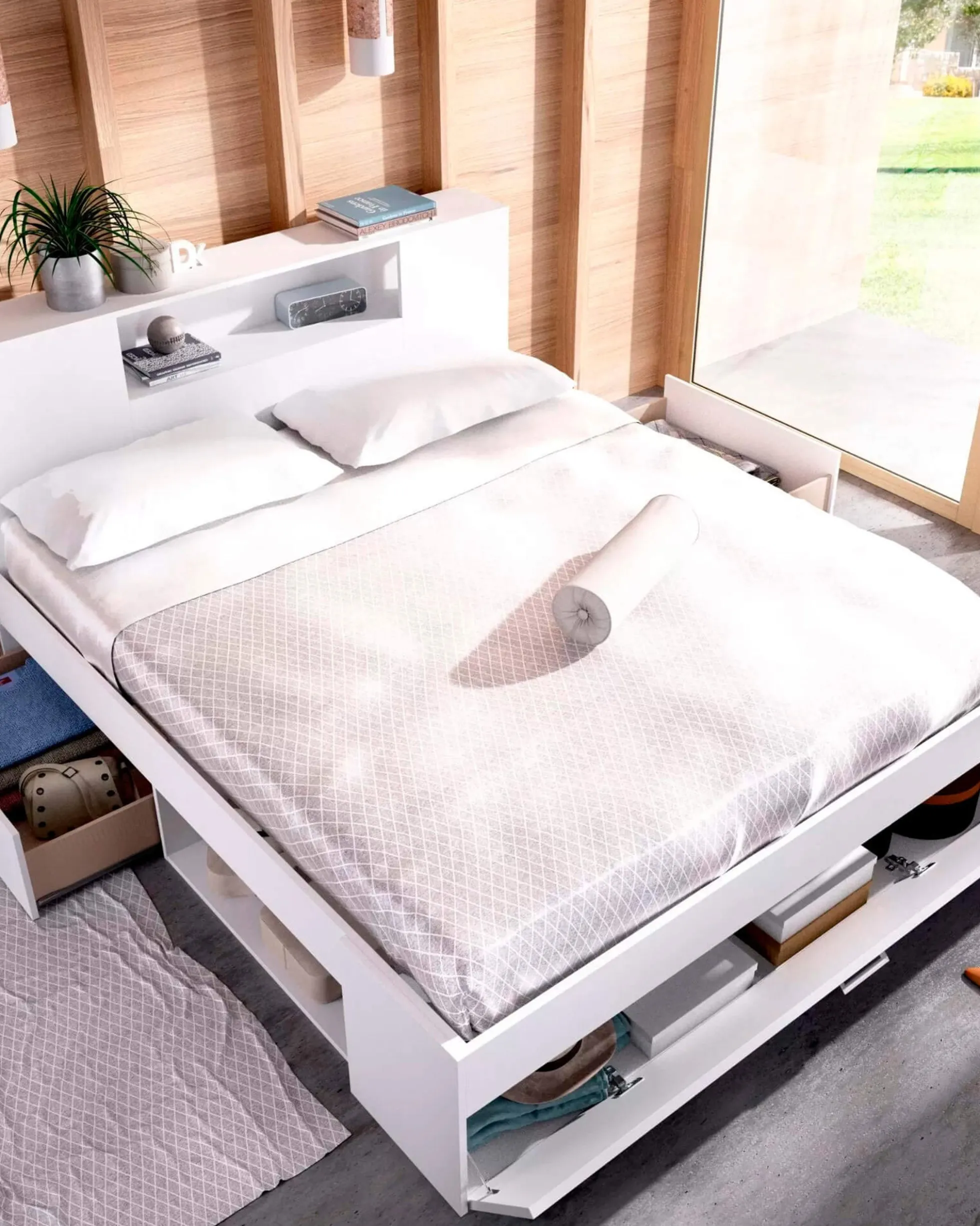 Pack cama de casal COLOMBO + colchão SPRING ROLLER
