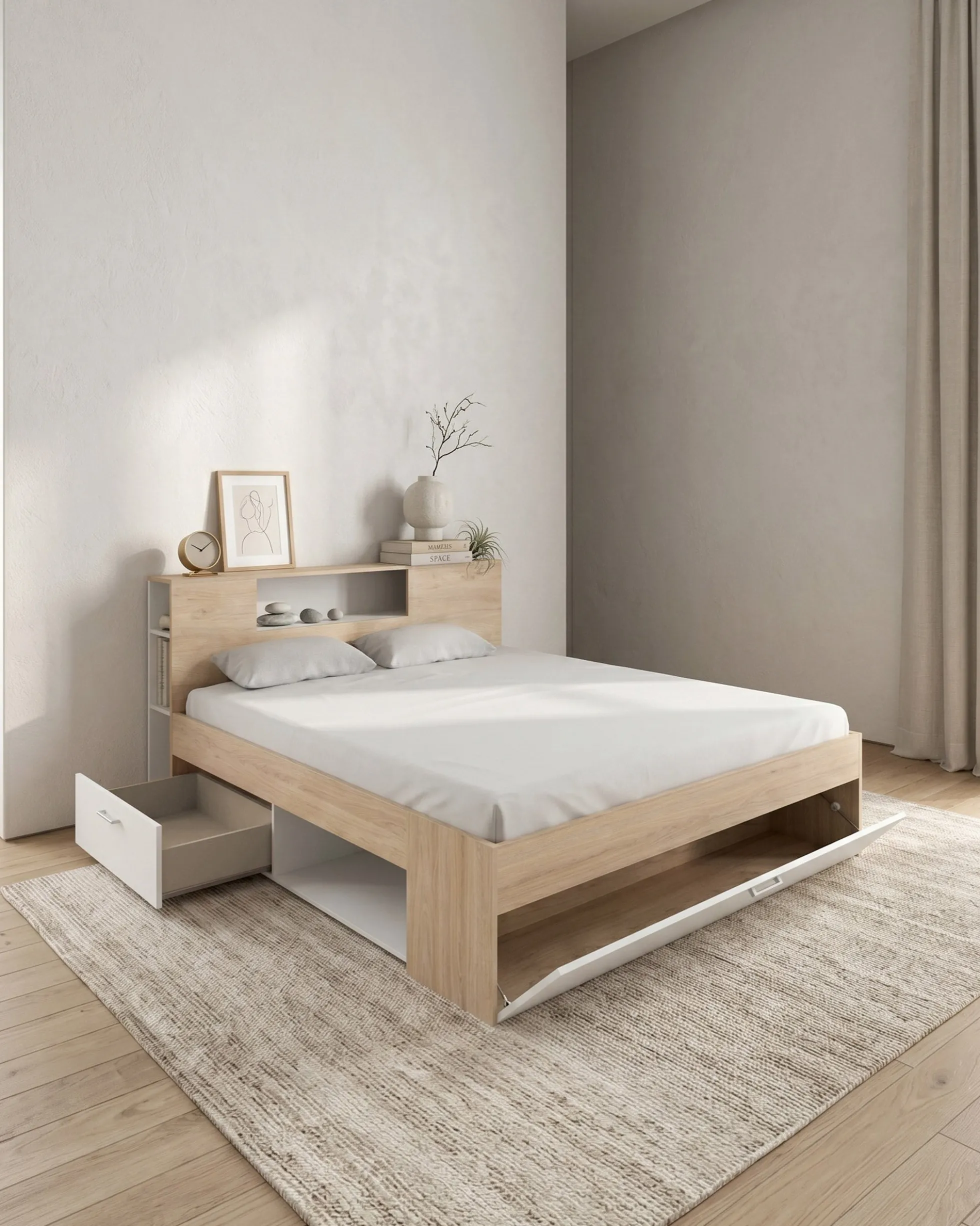 Pack cama de casal COLOMBO + colchão SPRING ROLLER
