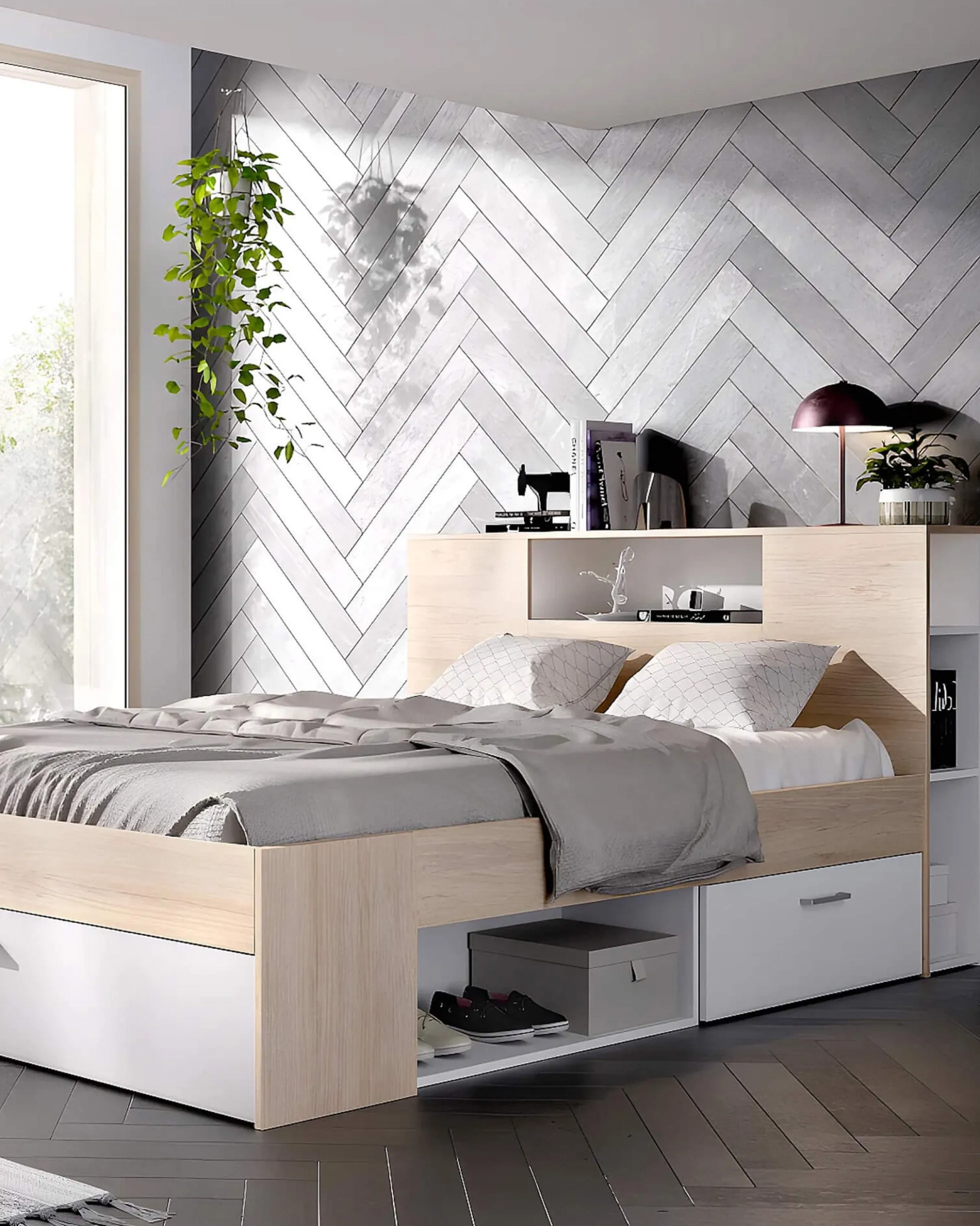 Pack cama de casal COLOMBO + colchão SPRING ROLLER