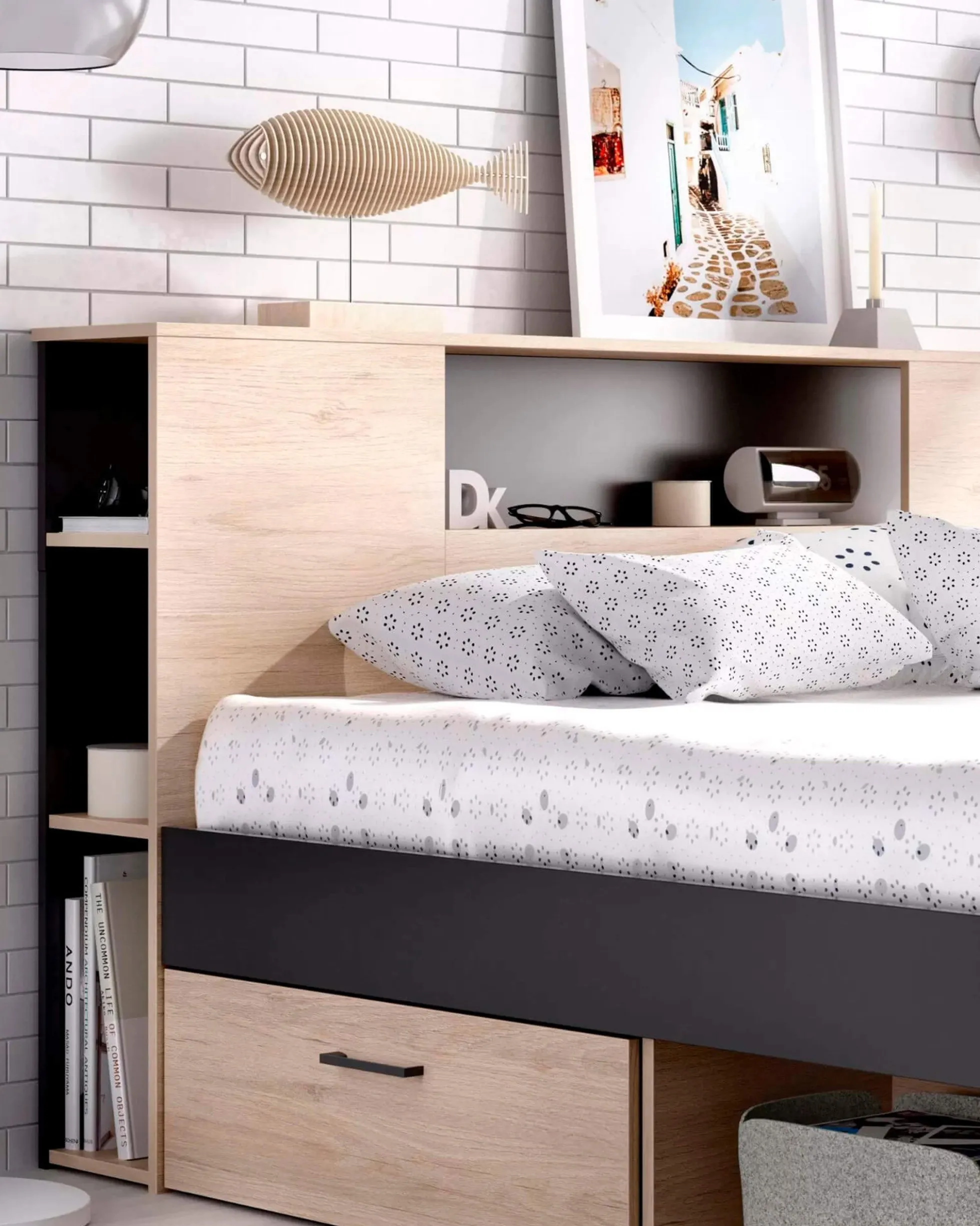 Pack cama de casal COLOMBO + colchão SPRING ROLLER