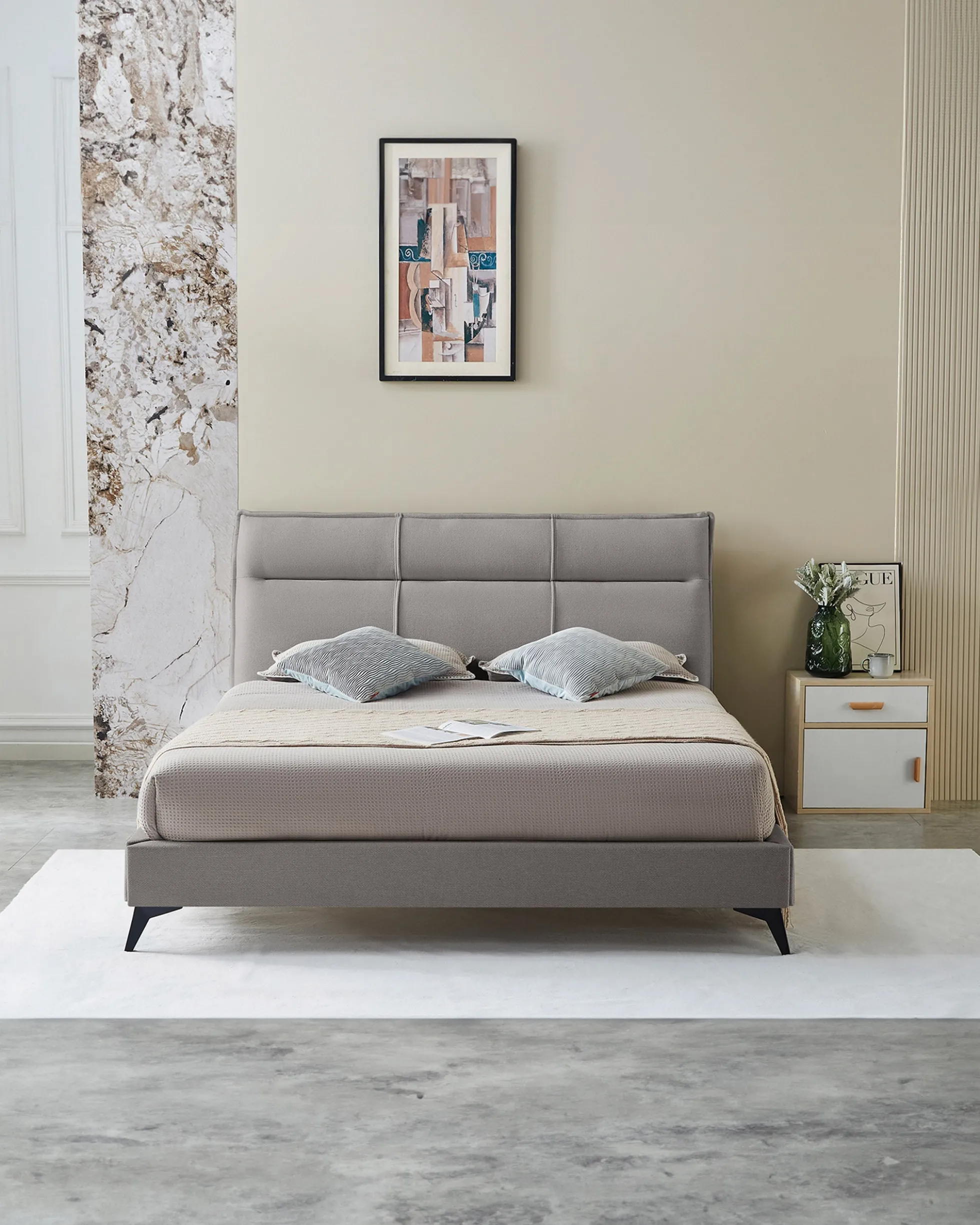 Pack cama de casal DAVIS + Colchão HOMYSLEEP ETERNO