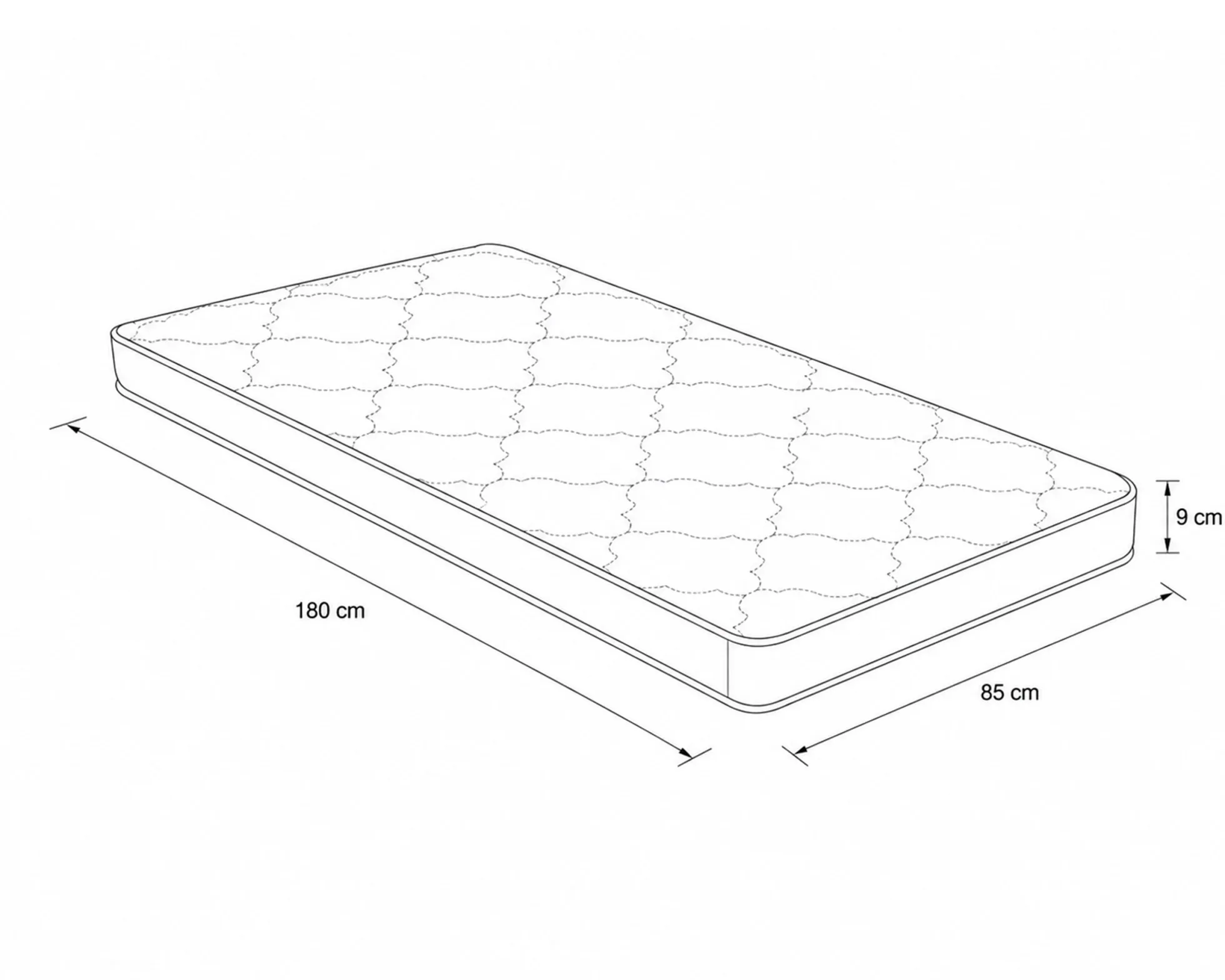Pack Cama Indiv HEIDI Natural + Colchão KID ROLLER 90x200cm