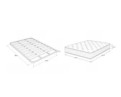 Pack quarto de casal PESARO com LED