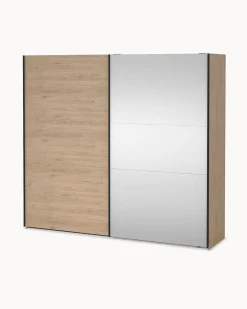 Roupeiro COMO com 2 portas, espelho e cómoda integrada