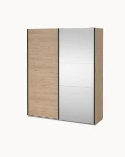 Roupeiro COMO com 2 portas, espelho e cómoda integrada
