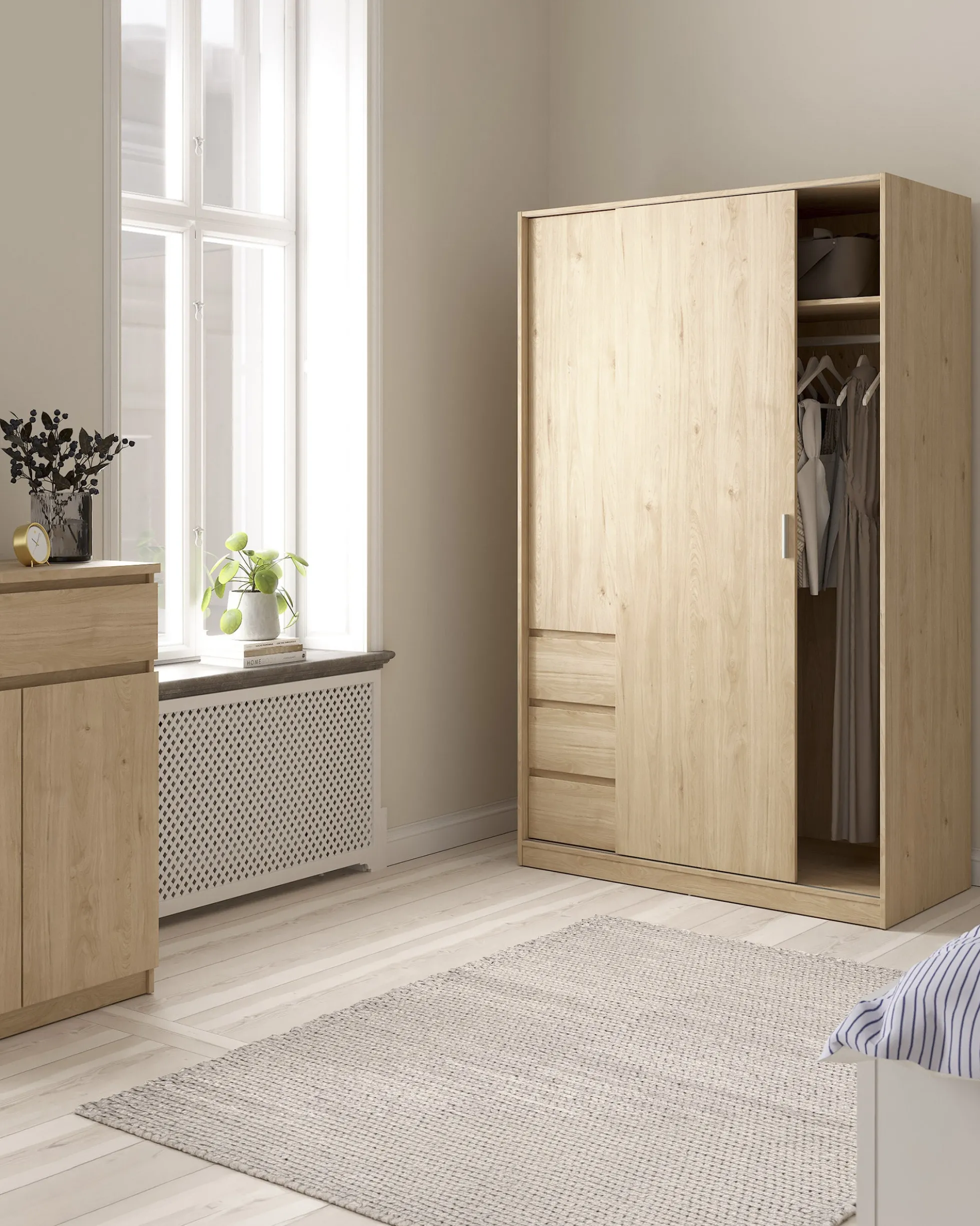 Roupeiro NEW MATRIX II com 2 portas e 3 gavetas