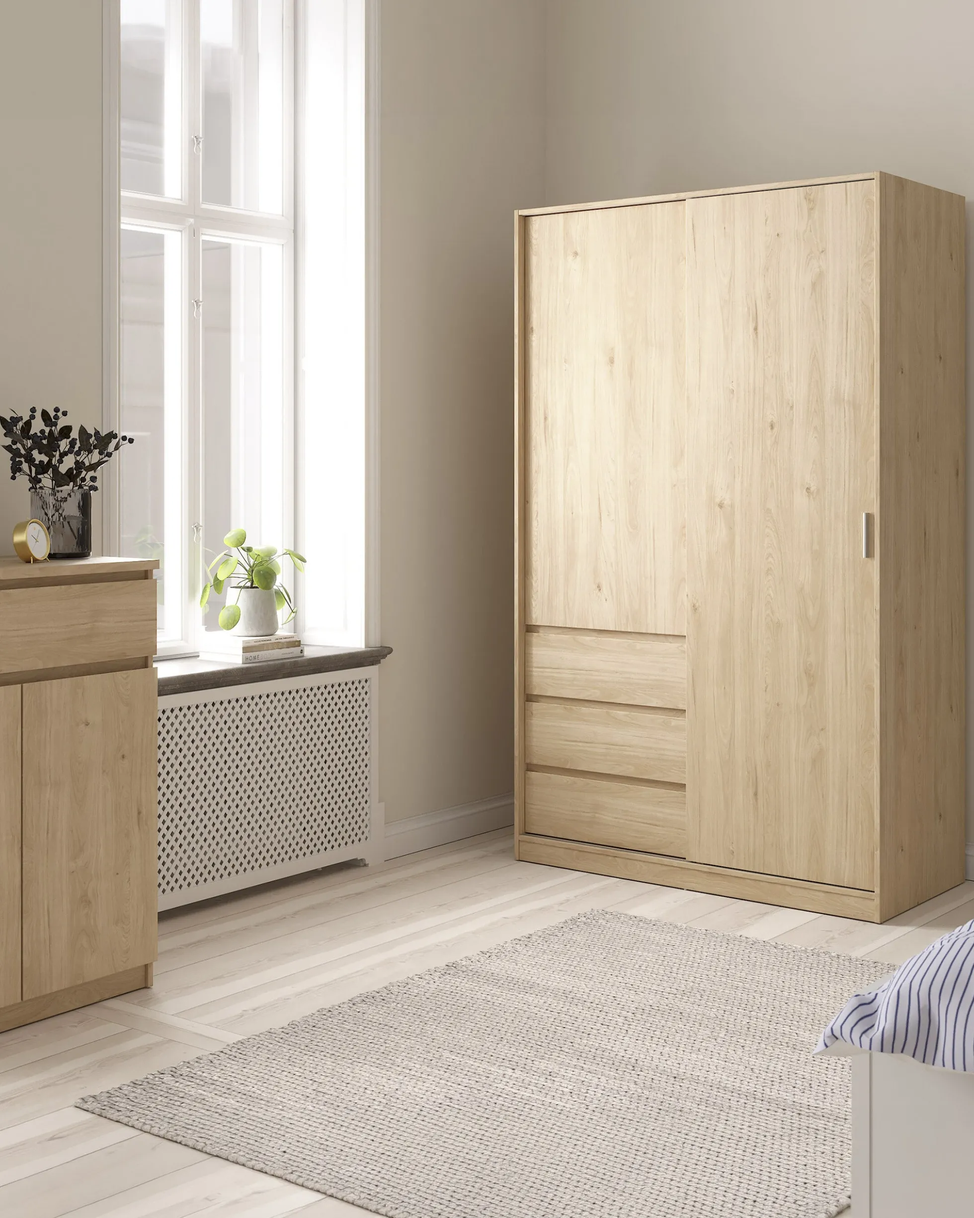 Roupeiro NEW MATRIX II com 2 portas e 3 gavetas