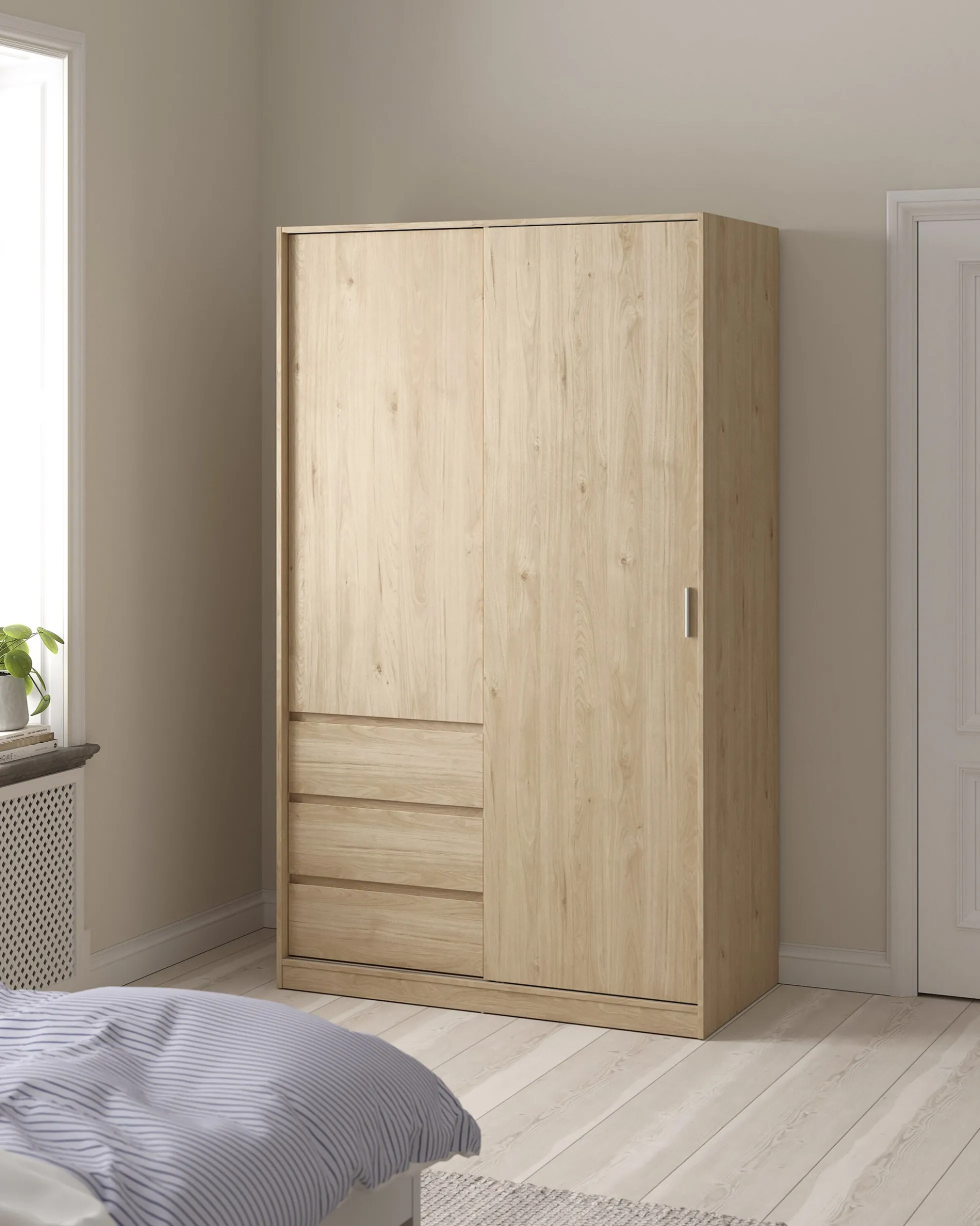 Roupeiro NEW MATRIX II com 2 portas e 3 gavetas