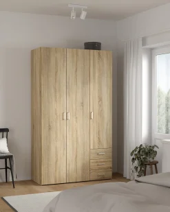 Roupeiro SOAJO com 3 portas e 3 gavetas