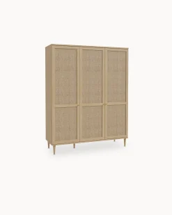 Roupeiro VIMEA em rattan e 3 portas