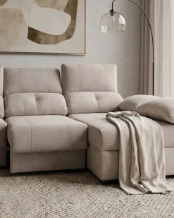 Sofá chaise Longue ANDOR com cama,baús e puffs