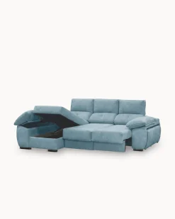 Sofá chaise Longue ANDOR com cama,baús e puffs
