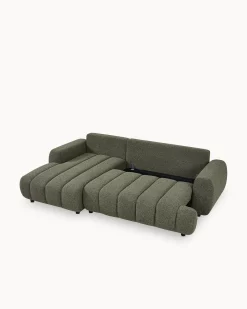 Sofá chaise longue IMPRESSION com cama e baú
