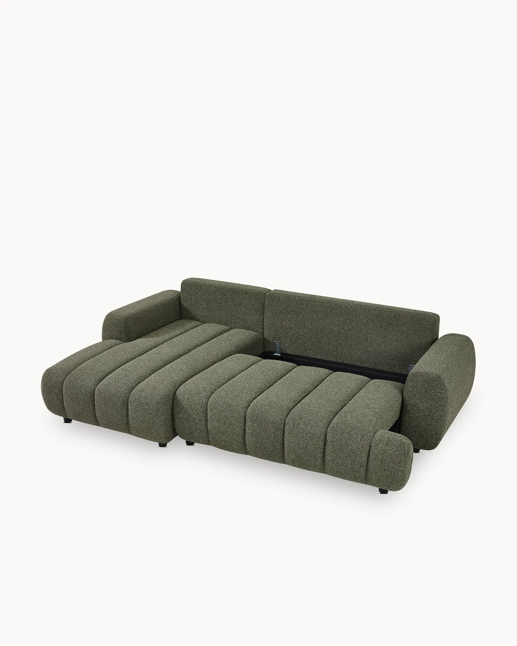 Sofá chaise longue IMPRESSION com cama e baú